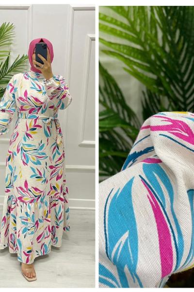 Ahenk Tesettür Elbise  Pembe