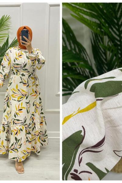 Ahenk Tesettür Elbise  Yeşil