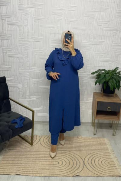 Alesya Tesettür Takım Mavi
