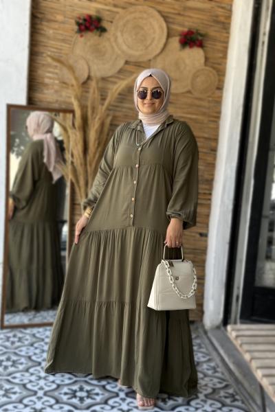 Aronya Elbise  Koyu Yeşil