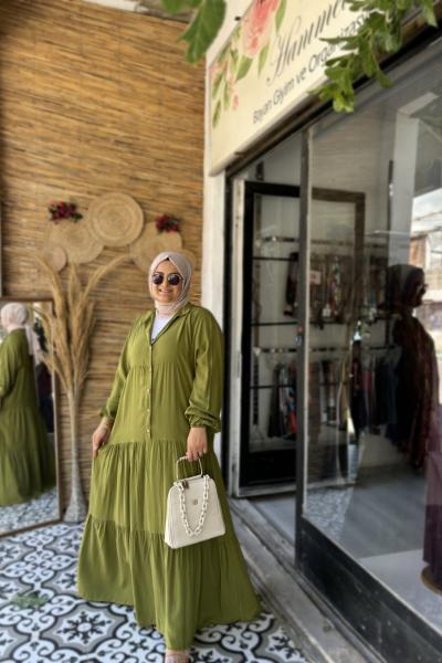 Aronya Elbise Yağ Yeşili