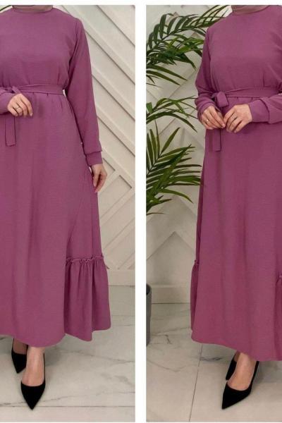 Aylin Tesettür Elbise  Pembe