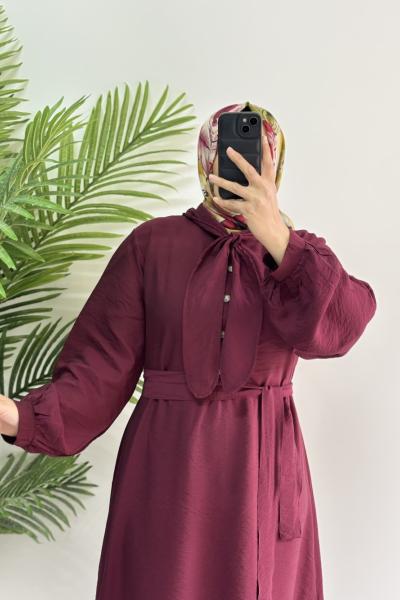 Ayperi Elbise  Bordo