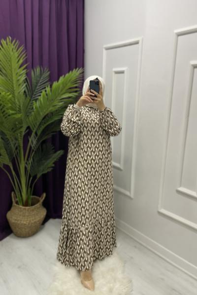 Başak Elbise Sütlü Kahve