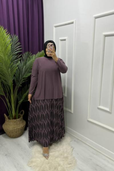 Başak Etekli Takım Mor