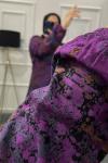 Batik Tesettür Elbise Mor