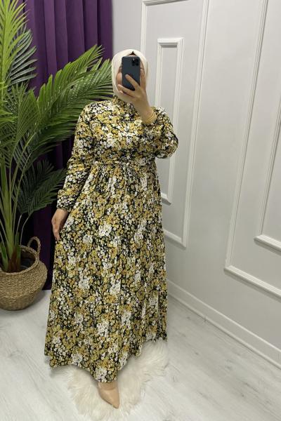 Begonvil Elbise Sarı