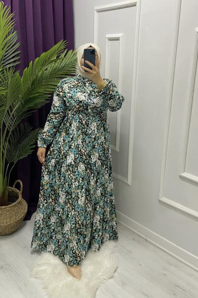 Begonvil Elbise Su Yeşili