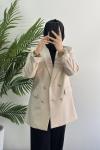 Blazer Ceket Krem