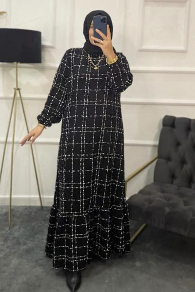 Buğlem Tesettür Elbise Siyah