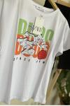 Bugs Bunny Baskılı T-shirt  Beyaz