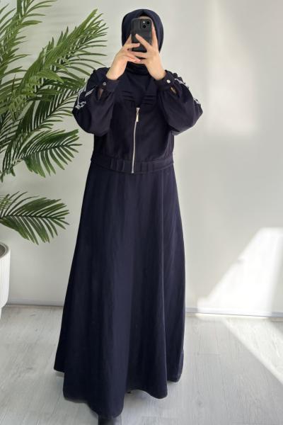 Ceketli Spor Elbise Lacivert