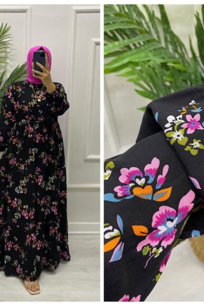 Ceyda Tesettür Elbise  Siyah