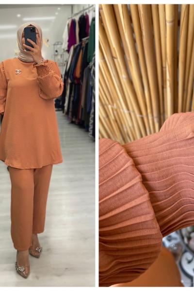 Ceylan Tesettür Takım Somon