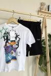 Daffy Duck Baskılı T-shirt Beyaz
