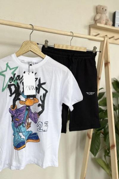 Daffy Duck Baskılı T-shirt Beyaz