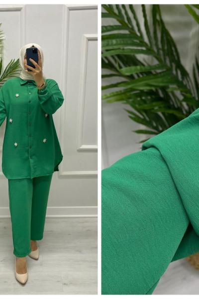 Dila Tesettür Takım Yeşil