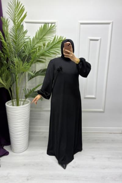 Dora Tesettür Elbise Siyah