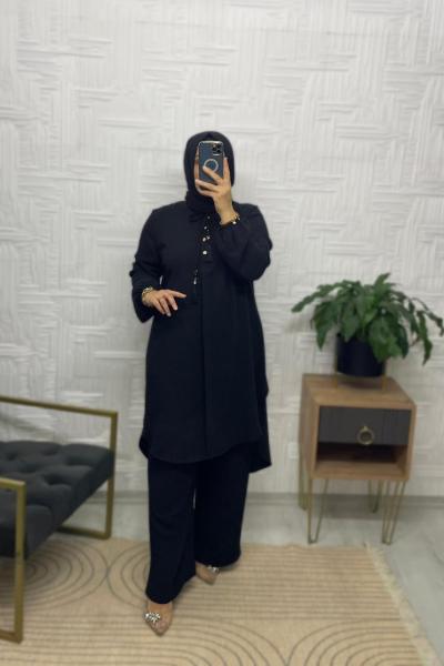 Ebrar Tesettür Tunik Siyah