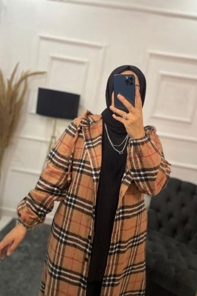 Efsun Oduncu Tesettür Gömlek Siyah Tarçın