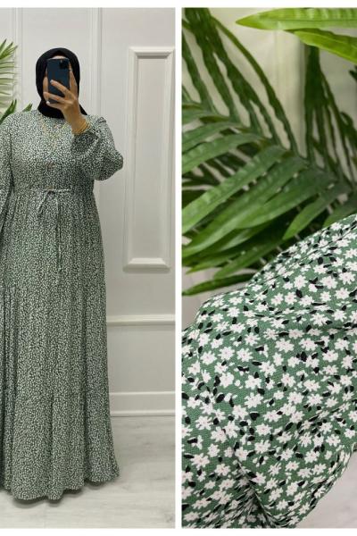 Elice Tesettür Elbise  Yeşil