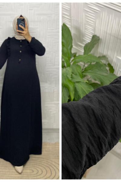 Eslem Tesettür Elbise  Siyah