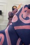 Firuze Tesettür Elbise  Mavi Pembe
