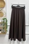 Gabardin Etek Kahverengi