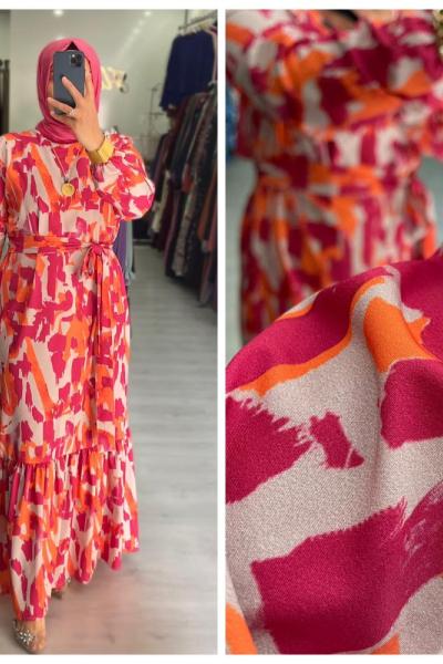 Hadise Tesettür Elbise  Pembe