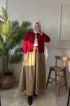 Hanımeli Tensel Gabardin Etek Camel