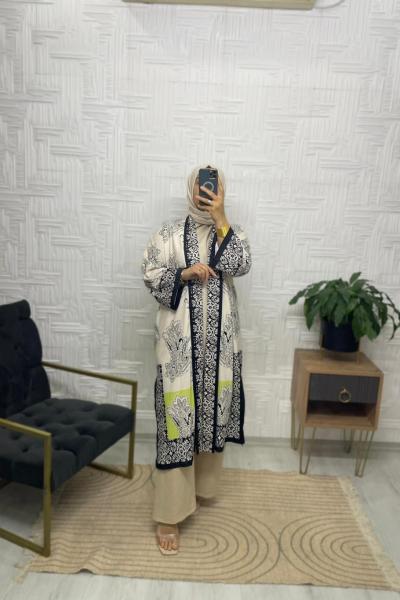 İkol Tesettür Kimono Siyah