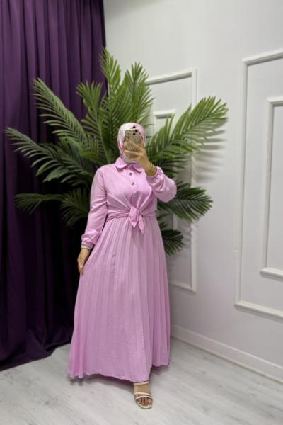 Işıltılı Etekli Takım Pembe