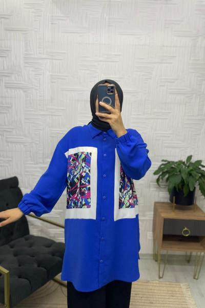 Karnaval Tesettür Gömlek Lacivert