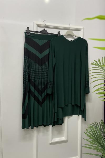 Kazayağı Desen Takım Yeşil