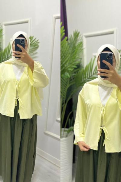 Kimono Gömlek Sarı