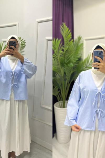 Kimono Gömlek Mavi