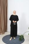 Kruvaze Model Sandy Takım Siyah