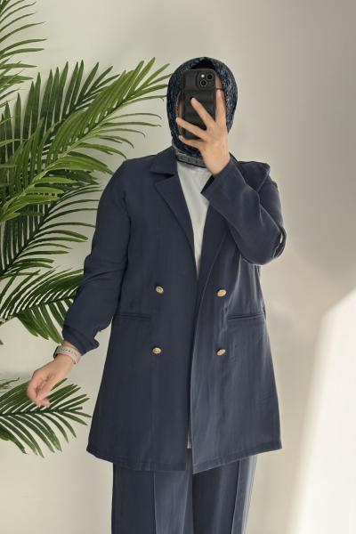 Kupra Ceket Takım İndigo Mavi