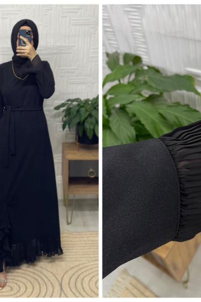 Lal Tasarım Tesettür Elbise  Siyah