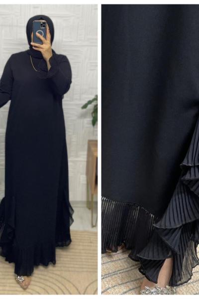 Lal Tasarım Tesettür Elbise  Siyah