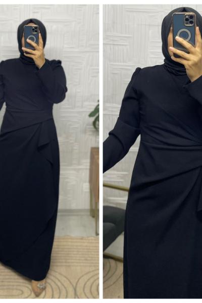 Lavinya Tesettür Elbise  Siyah