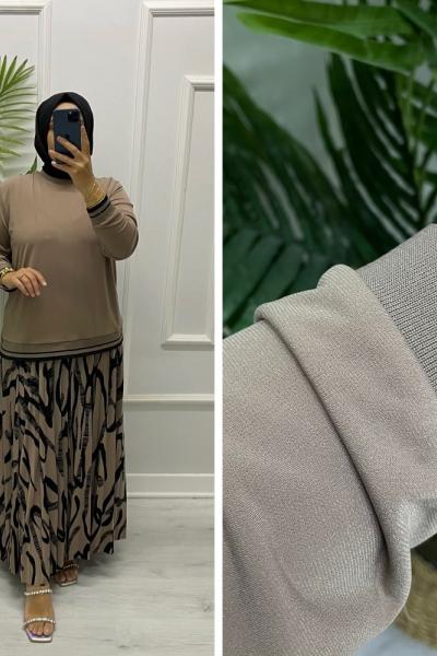 Melin Etekli Takım Bej