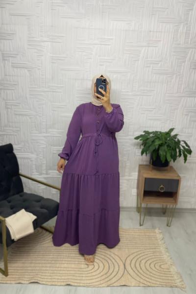 Melisa Tesettür Elbise Mor
