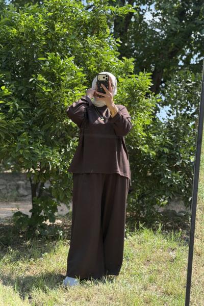 Noşhe Salaş Takım Kahverengi