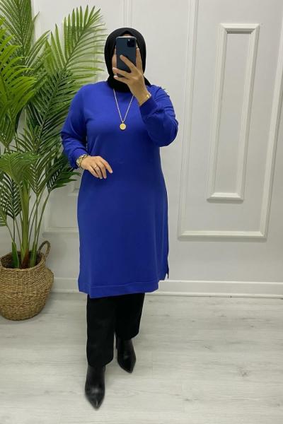 Noşhe Uzun Tunik Mavi