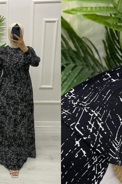 Nursel Tesettür Elbise  Siyah