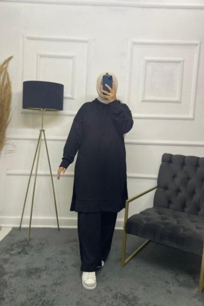 Öykü Tesettür Takım Siyah