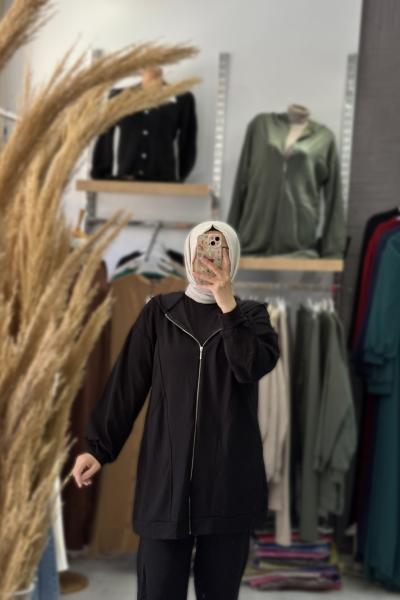 Oysho Kapüşonlu Takım Siyah