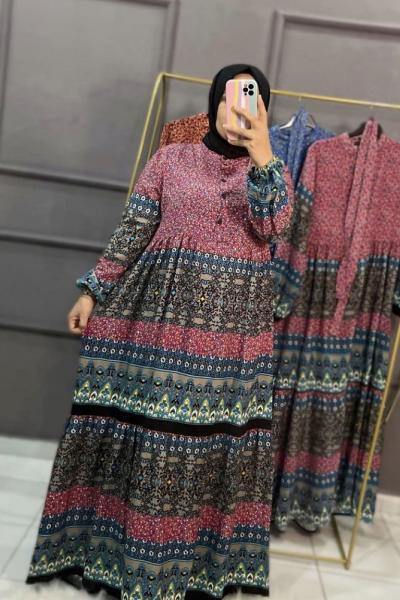 Pembe Etnik Elbise  Pembe