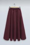 Poplin Etek Bordo